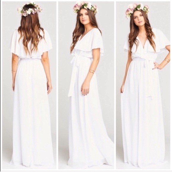 Show Me Your MuMu Dresses & Skirts - SHOW ME YOUR MUMU | Audrey Maxi White Chiffon NWOT